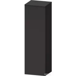   Duravit QATEGO 132x40x36 cm-es 1 ajtós félmagas szekrény fogantyú nélkül, jobbos, szupermatt grafit QA1345R80800000