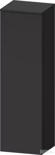 Duravit QATEGO 132x40x36 cm-es 1 ajtós félmagas szekrény fogantyú nélkül, jobbos, szupermatt grafit QA1345R80800000