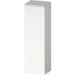   Duravit QATEGO 132x40x36 cm-es 1 ajtós félmagas szekrény fogantyú nélkül, jobbos, szupermatt fehér QA1345R84840000