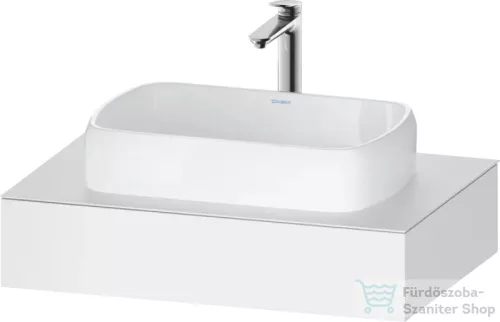 Duravit QATEGO 80x55 cm-es mosdópult, 1 mosdó kivágással, mosdó és csaptelep nélkül, matt fehér QA4800018180000