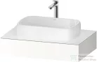 Duravit QATEGO 80x55 cm-es mosdópult, 1 mosdó kivágással, mosdó és csaptelep nélkül, fényes fehér QA4800022220000