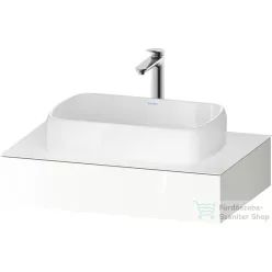   Duravit QATEGO 80x55 cm-es mosdópult, 1 mosdó kivágással, mosdó és csaptelep nélkül, fényes fehér QA4800022220000