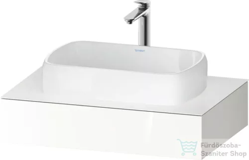Duravit QATEGO 80x55 cm-es mosdópult, 1 mosdó kivágással, mosdó és csaptelep nélkül, fényes fehér QA4800022220000