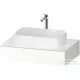 Duravit QATEGO 80x55 cm-es mosdópult, 1 mosdó kivágással, mosdó és csaptelep nélkül, fényes fehér QA4800022220000