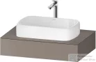Duravit QATEGO 80x55 cm-es mosdópult, 1 mosdó kivágással, mosdó és csaptelep nélkül, matt bazalt QA4800043430000