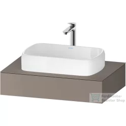   Duravit QATEGO 80x55 cm-es mosdópult, 1 mosdó kivágással, mosdó és csaptelep nélkül, matt bazalt QA4800043430000