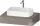 Duravit QATEGO 80x55 cm-es mosdópult, 1 mosdó kivágással, mosdó és csaptelep nélkül, matt bazalt QA4800043430000