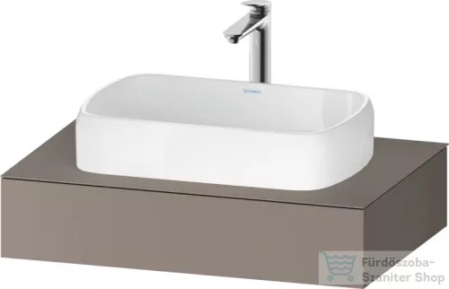 Duravit QATEGO 80x55 cm-es mosdópult, 1 mosdó kivágással, mosdó és csaptelep nélkül, matt bazalt QA4800043430000