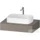 Duravit QATEGO 80x55 cm-es mosdópult, 1 mosdó kivágással, mosdó és csaptelep nélkül, matt bazalt QA4800043430000