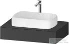 Duravit QATEGO 80x55 cm-es mosdópult, 1 mosdó kivágással, mosdó és csaptelep nélkül, matt grafit QA4800049490000