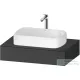 Duravit QATEGO 80x55 cm-es mosdópult, 1 mosdó kivágással, mosdó és csaptelep nélkül, matt grafit QA4800049490000