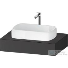   Duravit QATEGA 80x55 cm-es mosdópult, 1 mosdó kivágással, mosdó és csaptelep nélkül, szupermatt grafit QA4800080800000