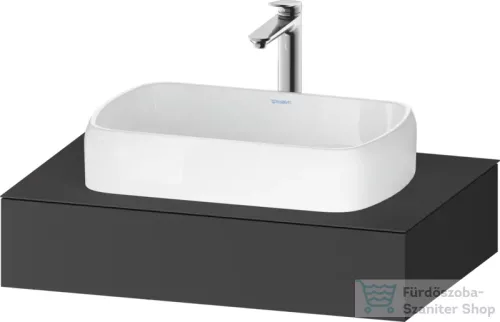 Duravit QATEGO 80x55 cm-es mosdópult, 1 mosdó kivágással, mosdó és csaptelep nélkül, szupermatt grafit QA4800080800000
