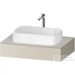   Duravit QATEGO 80x55 cm-es mosdópult, 1 mosdó kivágással, mosdó és csaptelep nélkül, szupermatt taupe QA4800083830000