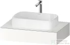Duravit QATEGO 80x55 cm-es mosdópult, 1 mosdó kivágással, mosdó és csaptelep nélkül, szupermatt fehér QA4800084840000
