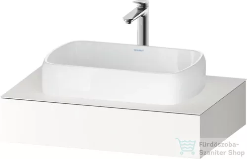 Duravit QATEGO 80x55 cm-es mosdópult, 1 mosdó kivágással, mosdó és csaptelep nélkül, szupermatt fehér QA4800084840000