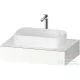 Duravit QATEGO 80x55 cm-es mosdópult, 1 mosdó kivágással, mosdó és csaptelep nélkül, szupermatt fehér QA4800084840000