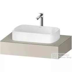   Duravit QATEGO 80x55 cm-es mosdópult, 1 mosdó kivágással, mosdó és csaptelep nélkül, matt taupe QA4800091910000