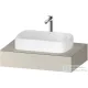 Duravit QATEGO 80x55 cm-es mosdópult, 1 mosdó kivágással, mosdó és csaptelep nélkül, matt taupe QA4800091910000