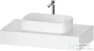 Duravit QATEGO 100x55 cm-es mosdópult, 1 mosdó kivágással, mosdó és csaptelep nélkül, matt fehér QA4801018180000