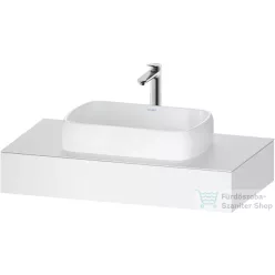   Duravit QATEGO 100x55 cm-es mosdópult, 1 mosdó kivágással, mosdó és csaptelep nélkül, matt fehér QA4801018180000