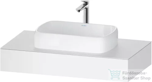 Duravit QATEGO 100x55 cm-es mosdópult, 1 mosdó kivágással, mosdó és csaptelep nélkül, matt fehér QA4801018180000