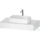 Duravit QATEGO 100x55 cm-es mosdópult, 1 mosdó kivágással, mosdó és csaptelep nélkül, matt fehér QA4801018180000