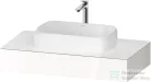 Duravit QATEGO 100x55 cm-es mosdópult, 1 mosdó kivágással, mosdó és csaptelep nélkül, fényes fehér QA4801022220000