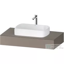   Duravit QATEGO 100x55 cm-es mosdópult, 1 mosdó kivágással, mosdó és csaptelep nélkül, matt bazalt QA4801043430000