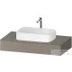 Duravit QATEGO 100x55 cm-es mosdópult, 1 mosdó kivágással, mosdó és csaptelep nélkül, matt bazalt QA4801043430000