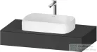 Duravit QATEGO 100x55 cm-es mosdópult, 1 mosdó kivágással, mosdó és csaptelep nélkül, matt grafit QA4801049490000