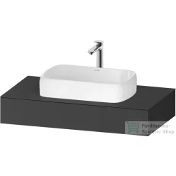   Duravit QATEGO 100x55 cm-es mosdópult, 1 mosdó kivágással, mosdó és csaptelep nélkül, matt grafit QA4801049490000