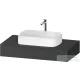 Duravit QATEGO 100x55 cm-es mosdópult, 1 mosdó kivágással, mosdó és csaptelep nélkül, matt grafit QA4801049490000