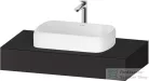 Duravit QATEGO 100x55 cm-es mosdópult, 1 mosdó kivágással, mosdó és csaptelep nélkül, Szupermatt grafit QA4801080800000