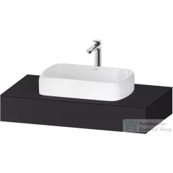   Duravit QATEGO 100x55 cm-es mosdópult, 1 mosdó kivágással, mosdó és csaptelep nélkül, Szupermatt grafit QA4801080800000