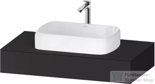 Duravit QATEGO 100x55 cm-es mosdópult, 1 mosdó kivágással, mosdó és csaptelep nélkül, Szupermatt grafit QA4801080800000