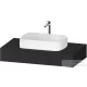 Duravit QATEGO 100x55 cm-es mosdópult, 1 mosdó kivágással, mosdó és csaptelep nélkül, Szupermatt grafit QA4801080800000