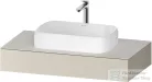 Duravit QATEGO 100x55 cm-es mosdópult, 1 mosdó kivágással, mosdó és csaptelep nélkül, Szupermatt taupe QA4801083830000