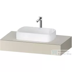   Duravit QATEGO 100x55 cm-es mosdópult, 1 mosdó kivágással, mosdó és csaptelep nélkül, Szupermatt taupe QA4801083830000