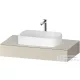 Duravit QATEGO 100x55 cm-es mosdópult, 1 mosdó kivágással, mosdó és csaptelep nélkül, Szupermatt taupe QA4801083830000