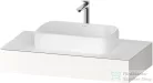 Duravit QATEGO 100x55 cm-es mosdópult, 1 mosdó kivágással, mosdó és csaptelep nélkül, Szupermatt fehér QA4801084840000