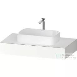   Duravit QATEGO 100x55 cm-es mosdópult, 1 mosdó kivágással, mosdó és csaptelep nélkül, Szupermatt fehér QA4801084840000