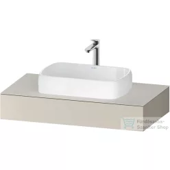   Duravit QATEGO 100x55 cm-es mosdópult, 1 mosdó kivágással, mosdó és csaptelep nélkül, matt taupe QA4801091910000