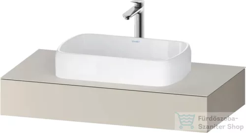 Duravit QATEGO 100x55 cm-es mosdópult, 1 mosdó kivágással, mosdó és csaptelep nélkül, matt taupe QA4801091910000