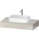 Duravit QATEGO 100x55 cm-es mosdópult, 1 mosdó kivágással, mosdó és csaptelep nélkül, matt taupe QA4801091910000