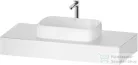 Duravit QATEGO 120x55 cm-es mosdópult, 1 mosdó kivágással, mosdó és csaptelep nélkül, matt fehér QA4802018180000
