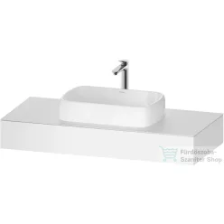   Duravit QATEGO 120x55 cm-es mosdópult, 1 mosdó kivágással, mosdó és csaptelep nélkül, matt fehér QA4802018180000