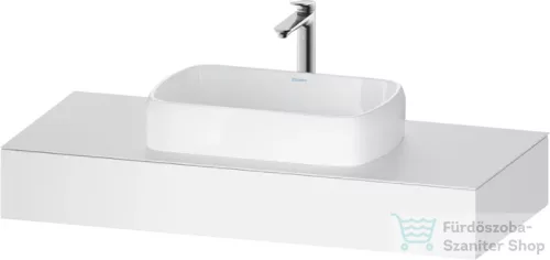 Duravit QATEGO 120x55 cm-es mosdópult, 1 mosdó kivágással, mosdó és csaptelep nélkül, matt fehér QA4802018180000