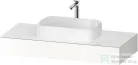 Duravit QATEGO 120x55 cm-es mosdópult, 1 mosdó kivágással, mosdó és csaptelep nélkül, fényes fehér QA4802022220000