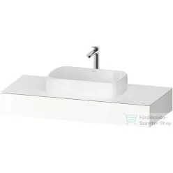   Duravit QATEGO 120x55 cm-es mosdópult, 1 mosdó kivágással, mosdó és csaptelep nélkül, fényes fehér QA4802022220000